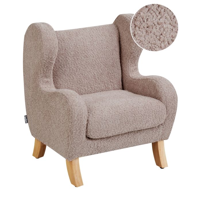 Kids Boucle Armchair Taupe FARUM