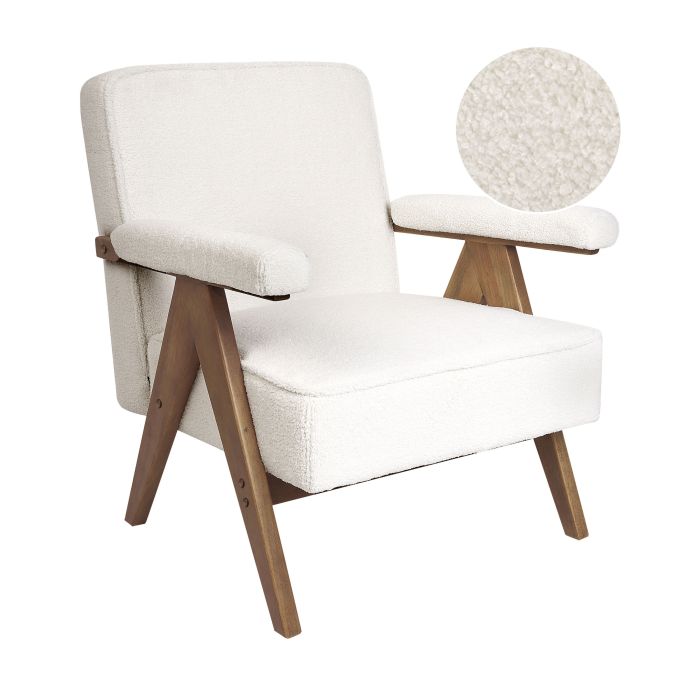 Armchair EVJE Boucle Off-White