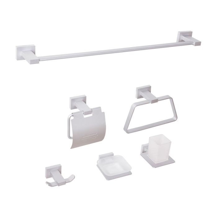 WINSDEN 6-Piece Bathroom Hardware Set - Silver