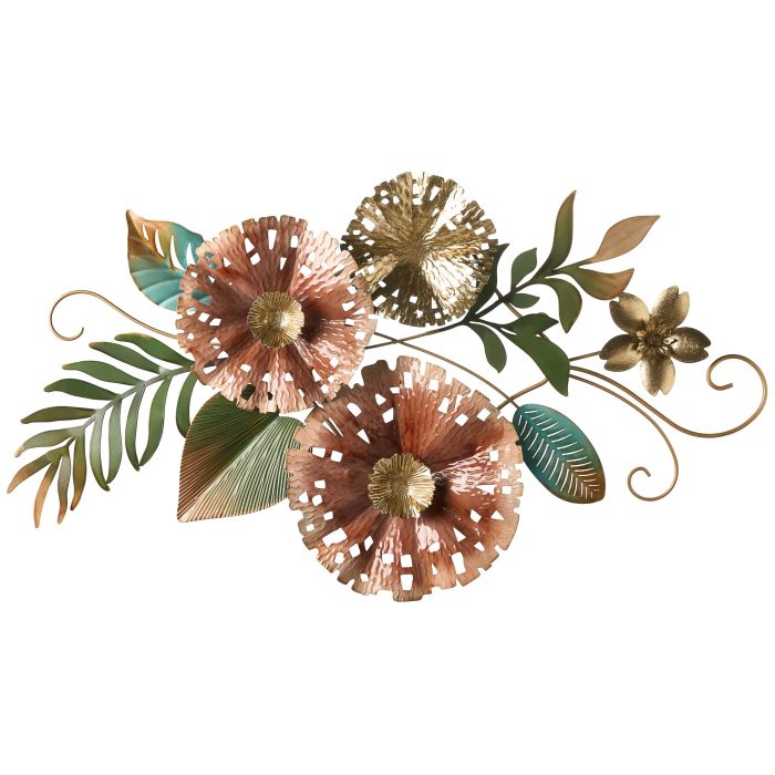 BRANMERE Wall Decor Flower Metal - Multicolour