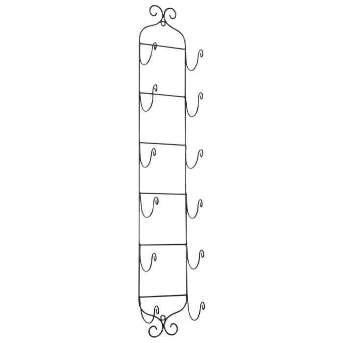 Wall Mounted Wine Rack Black HYDROGEN