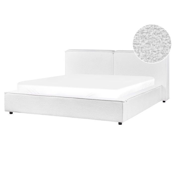 LINARSD Waterbed Boucle 160 x 200 cm (EU King Size) White