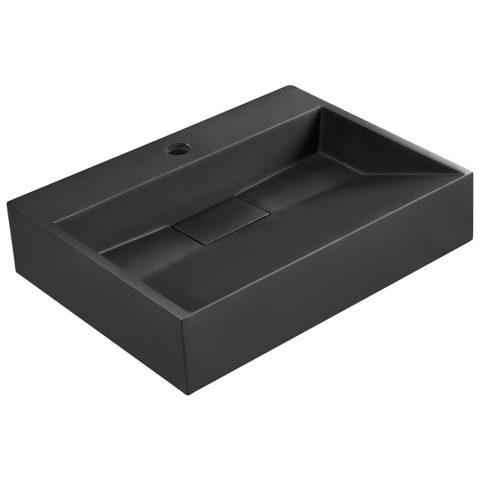 EUQNKO Wall Hung Basin 500 x 380 mm Black