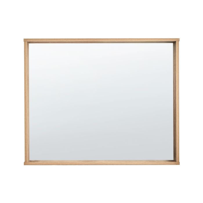 Wall Mirror ROSELL 80 cm 65 cm Engineered Wood Light Brown