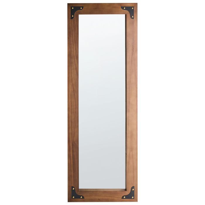 BLACKLEIGH Wall Mirror Fir Wood - Brown