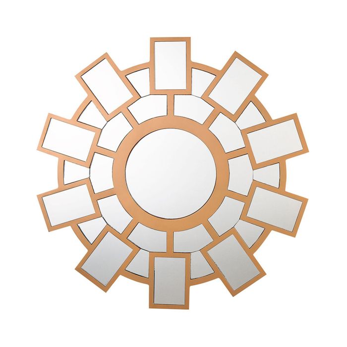 Wall Mirror ROZEL 80 cm 80 cm Golden Brown
