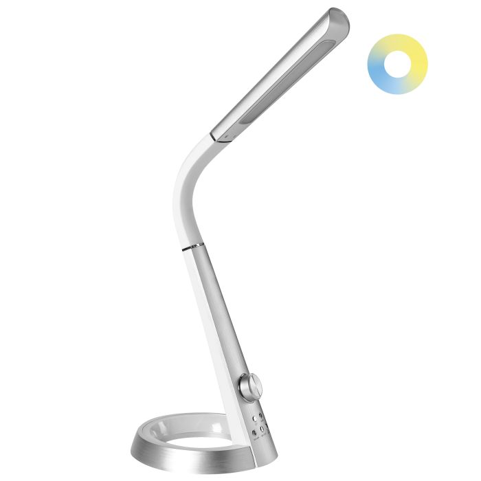 BURGHSTONE Desk Lamp with USB Port - Silver