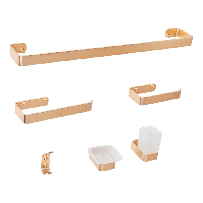 WINDONWELL 6-Piece Bathroom Hardware Set - Gold