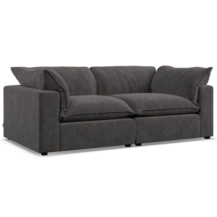 2 Seater Sofa - PUEBLA Fabric Slate