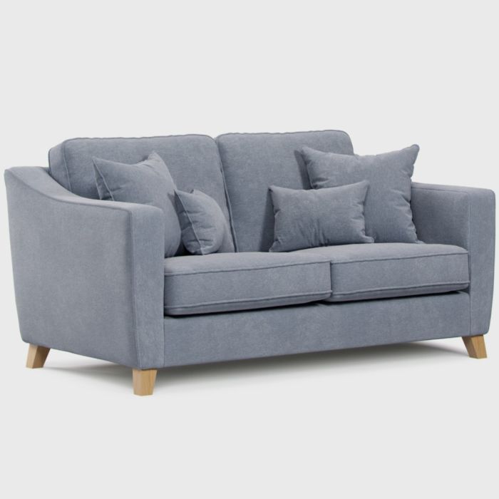 2 Seater Sofa - KRISTY Fabric - Light Blue