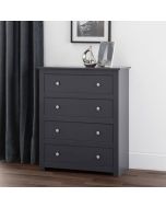 Grey Chest of Drawers - RAMSGATE Medium Chest  4 Drawers
