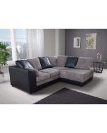 Benson Corner Sofa - Black and Grey