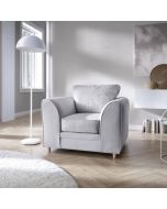 Chic Velvet Armchair - Light Grey