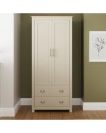 Lancaster 2 Door 2 Drawer Wardrobe Cream