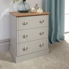 Grey Chest of Drawers - KESWICK Small Chest 3 Drawers