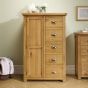 Birlea Woburn Solid Oak 1 Door 5 Drawer Wardrobe