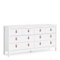 Barcelona Double dresser 4+4 Drawers in White