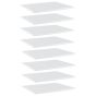 Bookshelf Boards 8 pcs High Gloss White 60x50x1.5 cm Engineered Wood