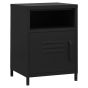 Nightstand Black 35x35x51cm Steel - Thier