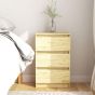 Bedside Cabinet 40x29.5x64cm Solid Pine Wood