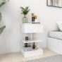 Bedside Cabinet High Gloss White 40x35x65cm Engineered Wood