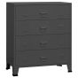 Grey Chest of Drawers - JACKSONVILLE Medium Chest  4 Drawers
