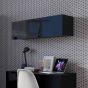 BELLMONT Wall Cabinet Black Gloss 105cm