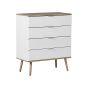 4 Drawer Chest White WALPI