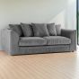 Desmond Jumbo Cord 3 Seater Scatterback Sofa - Grey