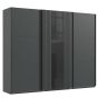 Sliding Wardrobe - ATLANTIC 3 Door Wardrobe Black 250cm