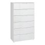 White Chest of Drawers - SKEGNESS Large Chest  6 Drawers