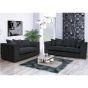 DOWEY Chenille Fabric 3 Seater and 2 Seater Scatterback Sofa Set - Black