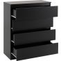 Black Chest of Drawers - MALDEN Medium Chest  4 Drawers