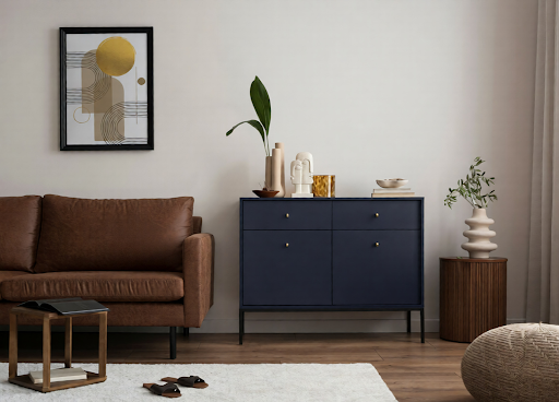 Blue chest of drawers